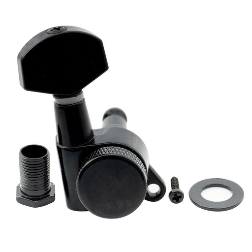 Musiclily Pro R15J Single 15:1 Ratio Full Sealed Locking Machine Head Bass Side Tuner Tuning Peg Key with Hex Button for Strat Tele Style Electric Guitar Musiclily Pro