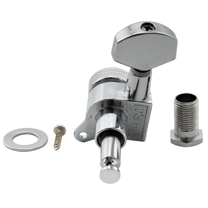 Musiclily Pro R15J Single 15:1 Ratio Full Sealed Locking Machine Head Bass Side Tuner Tuning Peg Key with Hex Button for Strat Tele Style Electric Guitar