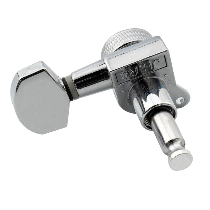 Musiclily Pro R15J Single 15:1 Ratio Full Sealed Locking Machine Head Bass Side Tuner Tuning Peg Key with Hex Button for Strat Tele Style Electric Guitar