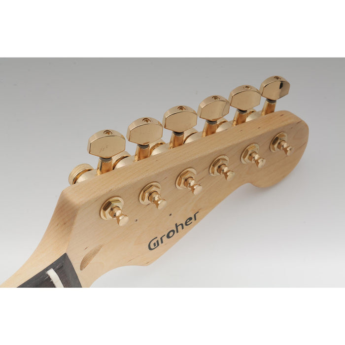 Usage show of musiclily pro 6 in line guitar locking tuners tuning pegs keys machine heads set for strat tele style guitar mx1368 6p