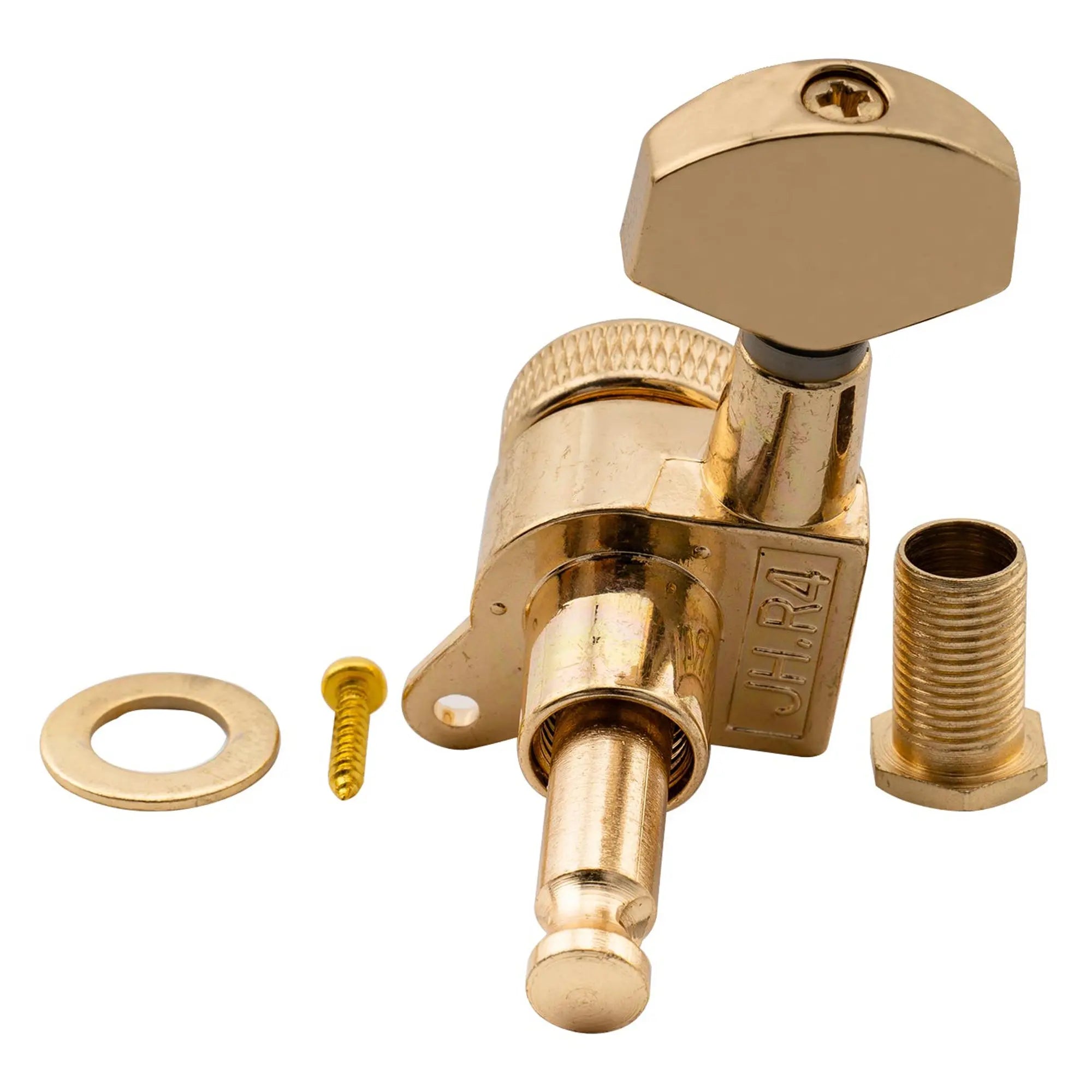 detail of musiclily pro 6 in line guitar locking tuners tuning pegs keys machine heads set for strat tele style guitar mx1368 6p