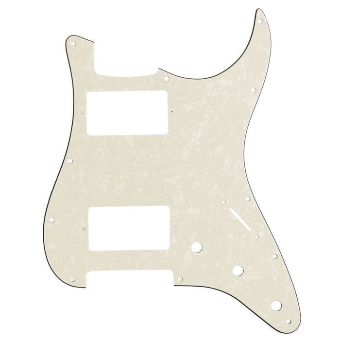 musiclily pro 11 hole hh guitar strat pickguard humbuckers for american mexican fender standard stratocaster modern style mx1379p