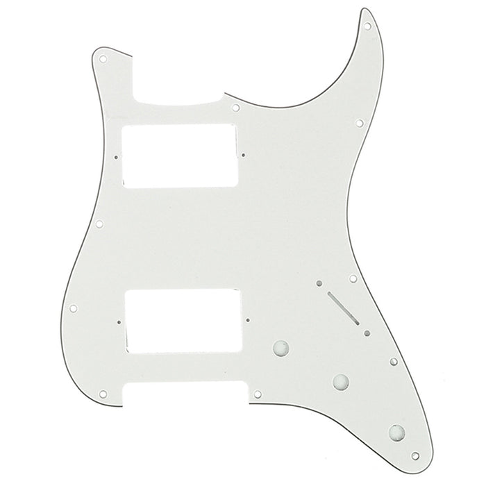 musiclily pro 11 hole hh guitar strat pickguard humbuckers for american mexican fender standard stratocaster modern style mx1379p, aged white
