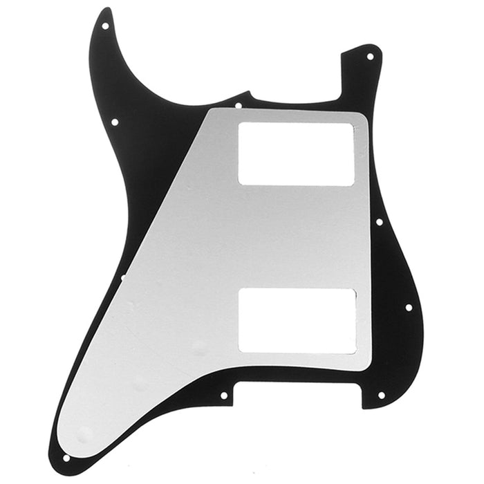 Musiclily Pro 11穴 HH STタイプピックガード 2ハムバッカー USA/メキシコFender Stratストラトエレキギター用 4プライ エイジドホワイトパール