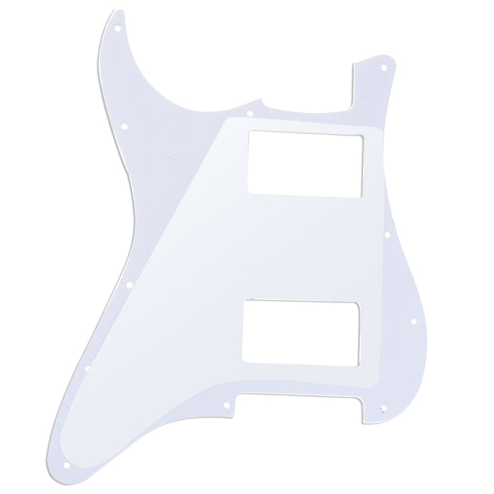 Musiclily Pro 11穴 HH STタイプピックガード 2ハムバッカー USA/メキシコFender Stratストラトエレキギター用 4プライ エイジドホワイトパール