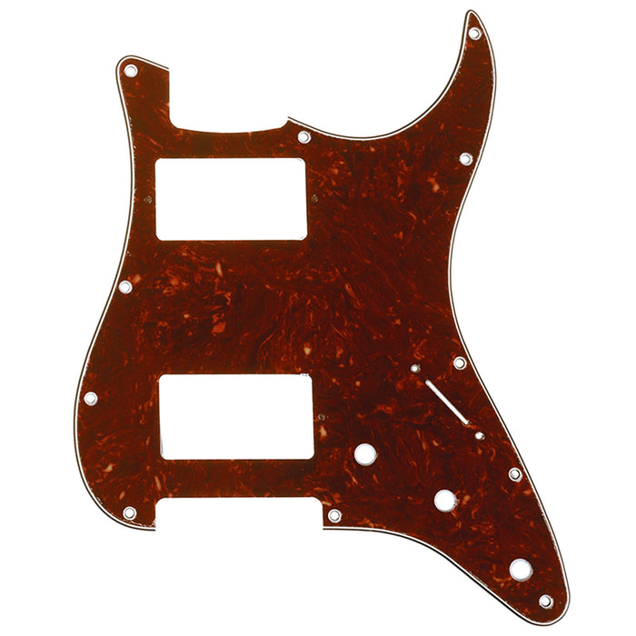 musiclily pro 11 hole hh guitar strat pickguard humbuckers for american mexican fender standard stratocaster modern style mx1379p, vintage tortoise