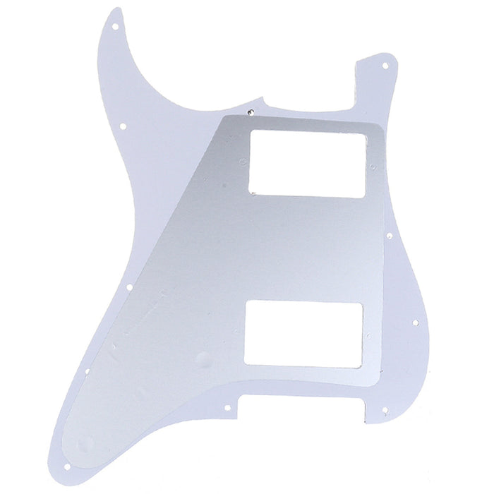 Musiclily Pro 11穴 HH STタイプピックガード 2ハムバッカー USA/メキシコFender Stratストラトエレキギター用 4プライ エイジドホワイトパール