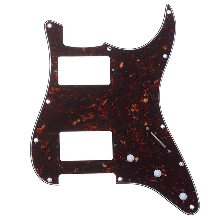 musiclily pro 11 hole hh guitar strat pickguard humbuckers for american mexican fender standard stratocaster modern style mx1379p, tortoise shell