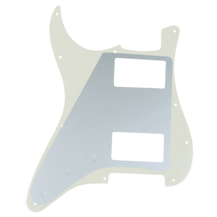Musiclily Pro 11穴 HH STタイプピックガード 2ハムバッカー USA/メキシコFender Stratストラトエレキギター用 4プライ エイジドホワイトパール