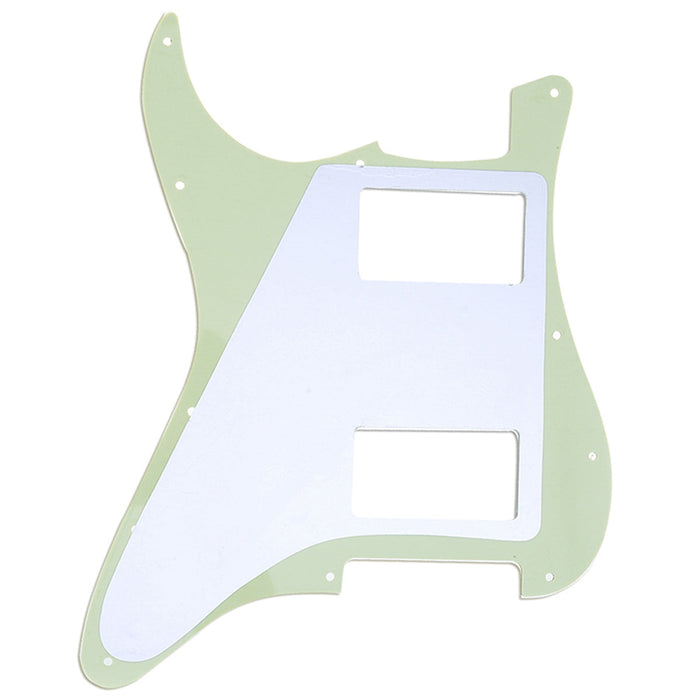 Musiclily Pro 11穴 HH STタイプピックガード 2ハムバッカー USA/メキシコFender Stratストラトエレキギター用 4プライ エイジドホワイトパール