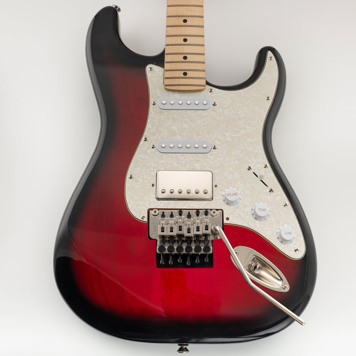Musiclily Pro Pickguard 11 trous style moderne Strat HSS pour guitare Fender Strat américaine/mexicaine Floyd Rose Bridge Cut, 3 plis/4 plis