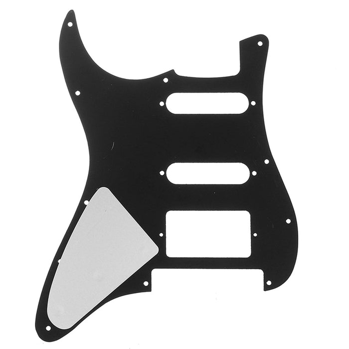 Musiclily Pro 11穴 HSS STピックガード USA/メキシコ製Fender Stratストラトエレキギター Floyd Roseブリッジカット用 4プライ エイジドホワイトパール