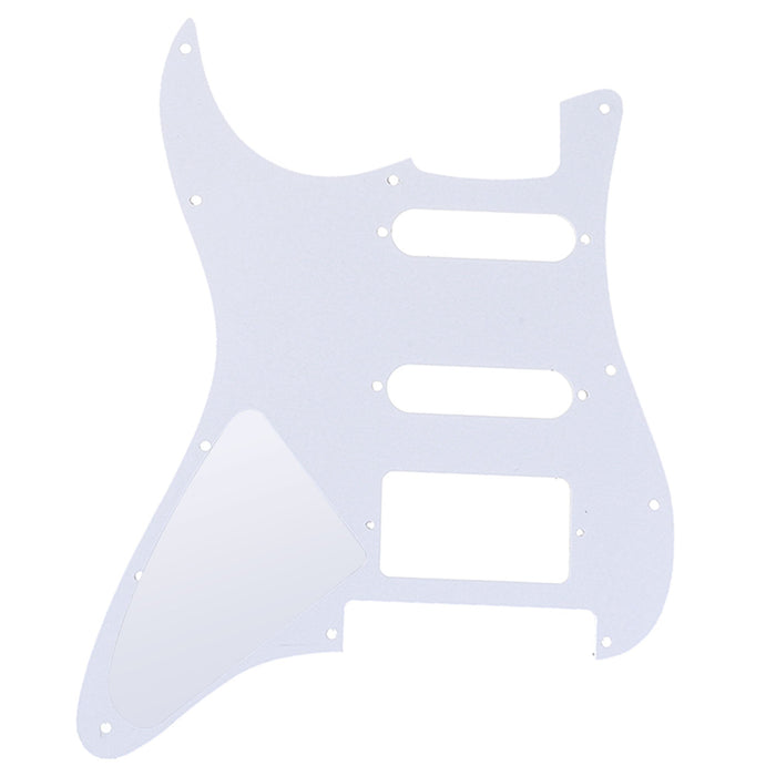 Musiclily Pro 11穴 HSS STピックガード USA/メキシコ製Fender Stratストラトエレキギター Floyd Roseブリッジカット用 4プライ エイジドホワイトパール