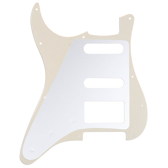 Musiclily Pro 11穴 HSS STピックガード モダンスタイル アメリカンStratストラトエレキギター用 4プライ エイジドホワイトパール