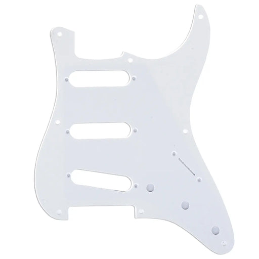 musiclily pro 8 hole 50s 57 vintage style strat sss guitar pickguard for american stratocaster mx1383p, white