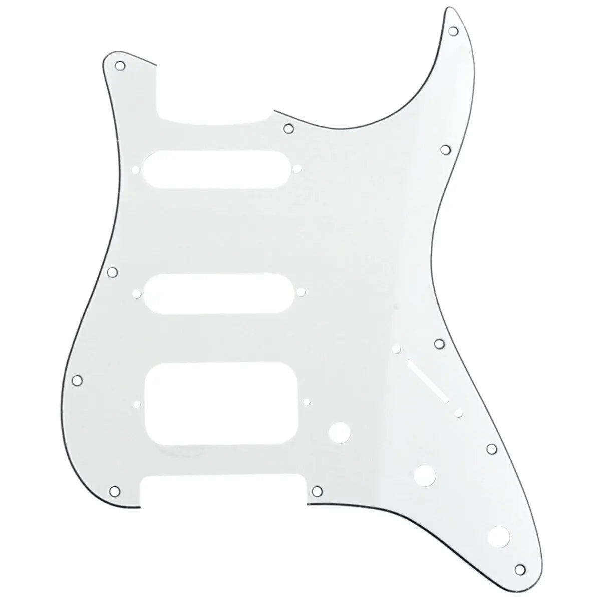 musiclily pro 11 hole round corner hss guitar strat pickguard for usa mexican strat 2 screw humbucking open pickup mx1385p, aged white