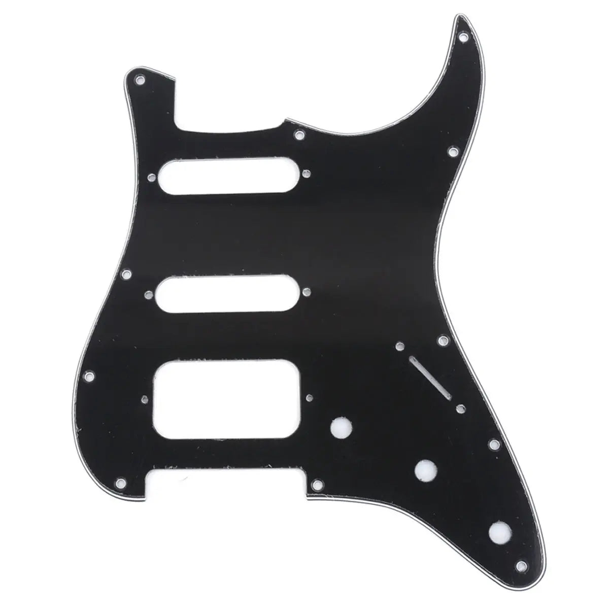 Musiclily Pro 11-Hole Round Corner HSS Guitar Strat Pickguard for USA/Mexican Strat 2-screw Humbucking Open Pickup Musiclily Pro