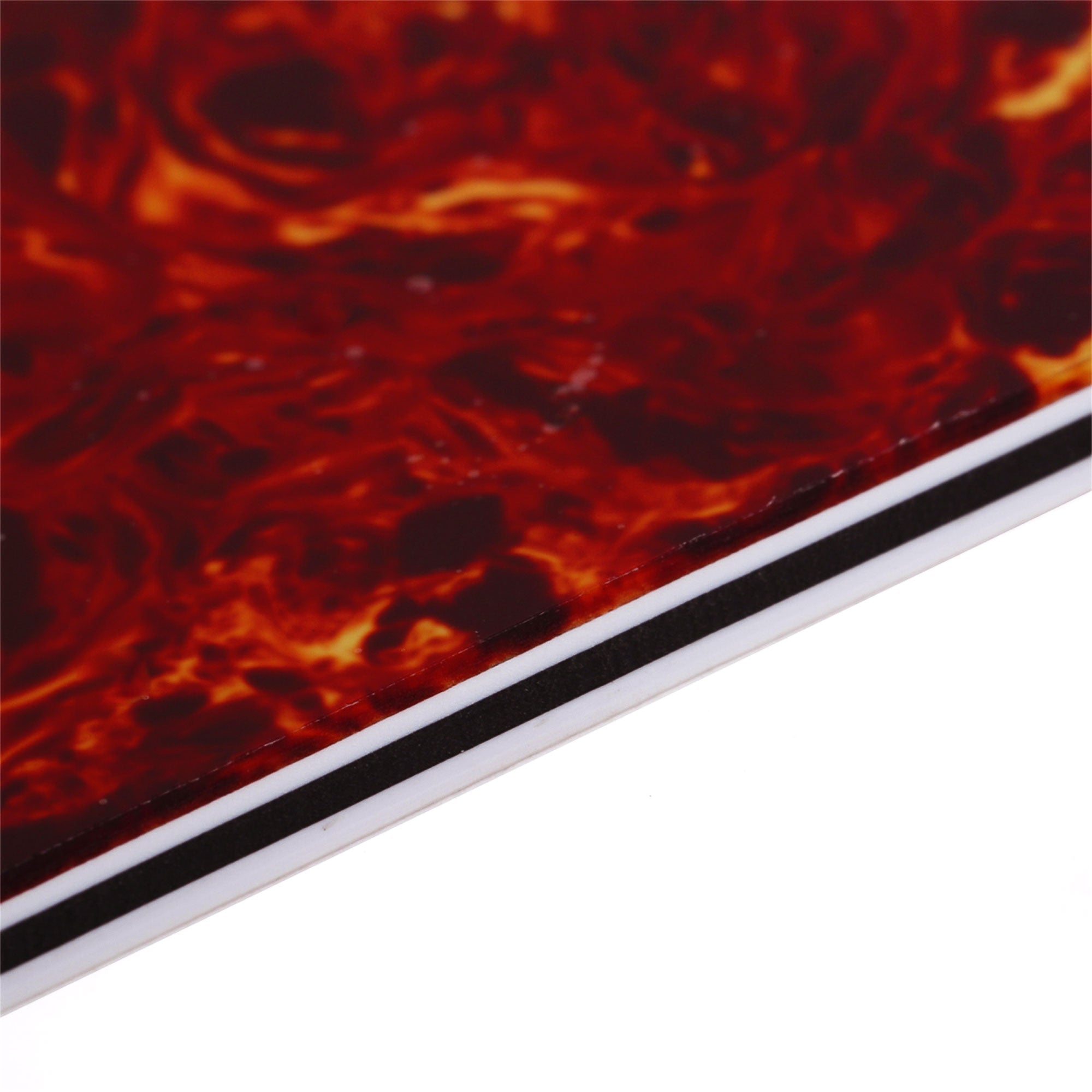 Musiclily Pro 11-Hole Round Corner HSS Guitar Strat Pickguard for USA/Mexican Strat 2-screw Humbucking Open Pickup