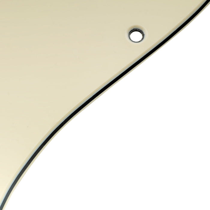 Musiclily Pro 11穴 ラウンドコーナー HSS STタイプピックガード USA/メキシコStratストラトギター用 2点止めオープンタイプのハムバッキングピックアップ 4プライ エイジドホワイトパール