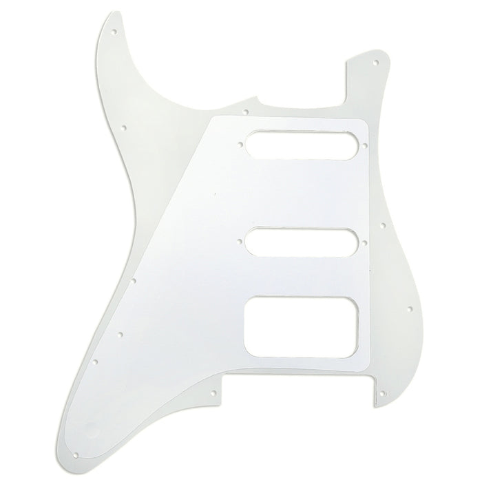 Placa de proteção para guitarra Strat HSS com cantos arredondados e 11 furos Musiclily Pro para captador aberto de Strat Fender Americano/Mexicano com corte para ponte Floyd