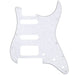 musiclily pro 11 hole round corner hss guitar strat pickguard for american mexican fender strat open pickup with floyd bridge cut mx1386p, white pearl