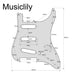 Dimensions of musiclily pro 11 hole 62 vintage style sss strat guitar pickguard for american stratocaster 62 3ply 4ply mx1387p