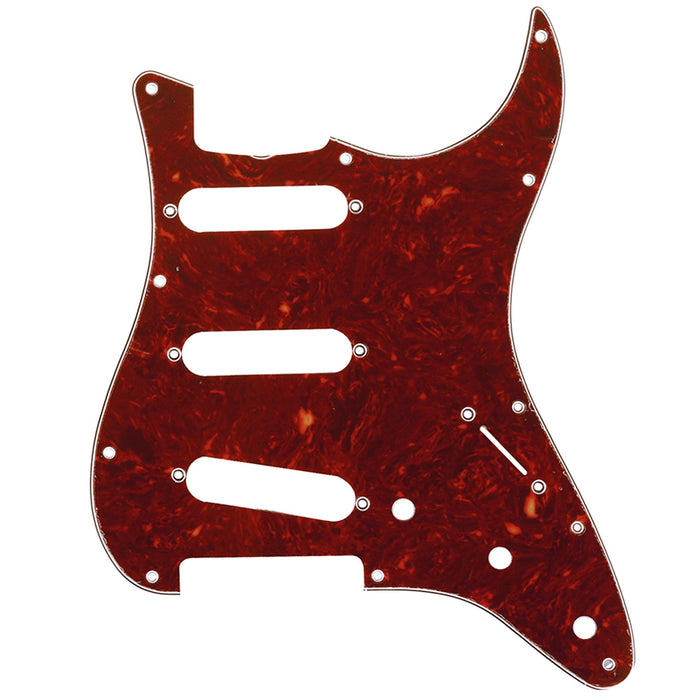 musiclily pro 11 hole 62 vintage style sss strat guitar pickguard for american stratocaster 62 3ply 4ply mx1387p, vintage tortoise