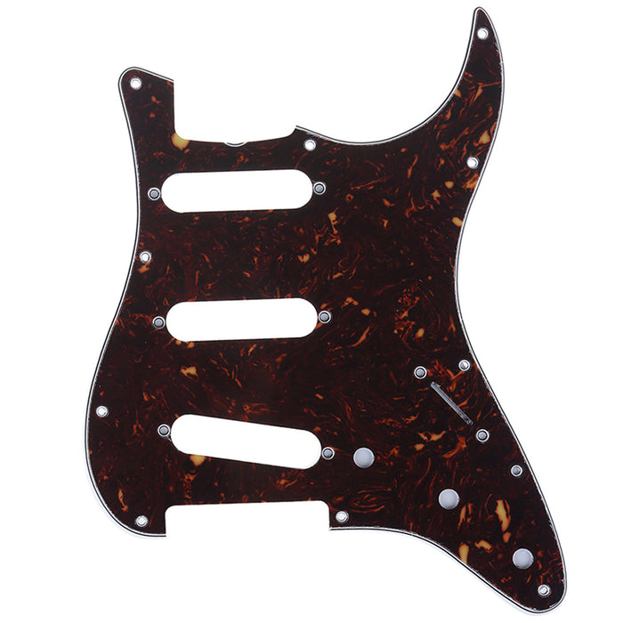 musiclily pro 11 hole 62 vintage style sss strat guitar pickguard for american stratocaster 62 3ply 4ply mx1387p, tortoise shell