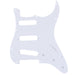 musiclily pro 11 hole 62 vintage style sss strat guitar pickguard for american stratocaster 62 3ply 4ply mx1387p, white