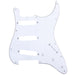 musiclily pro 11 hole 62 vintage style sss strat guitar pickguard for american stratocaster 62 3ply 4ply mx1387p, white