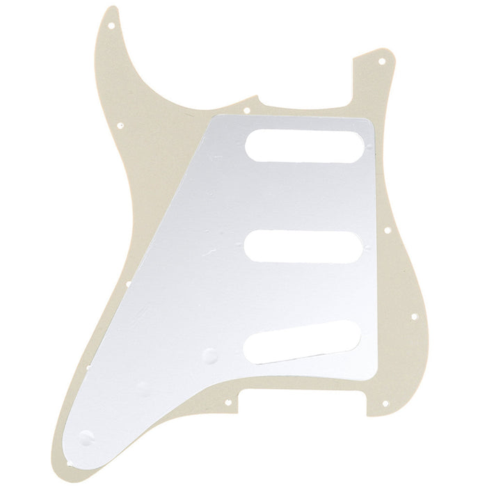 Musiclily Pro 11穴 60s 64 ヴィンテージスタイル SSS STピックガード アメリカStratストラトエレキギター用 3プライ エイジドホワイト