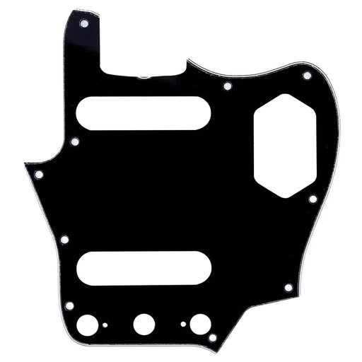musiclily pro 10 hole 65 60s vintage style guitar pickguard for fender american jaguar 3ply 4ply mx1390p, black