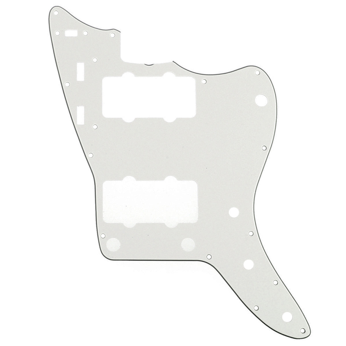musiclily pro 13 hole guitar pickguard for usa vintage 60s jazzmaster and sq classic vibe 3ply 4ply mx1391p, aged white