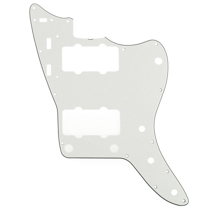 musiclily pro 13 hole guitar pickguard for usa vintage 60s jazzmaster and sq classic vibe 3ply 4ply mx1391p, aged white