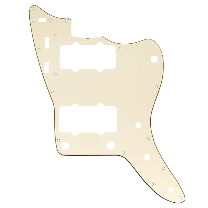 musiclily pro 13 hole guitar pickguard for usa vintage 60s jazzmaster and sq classic vibe 3ply 4ply mx1391p cream