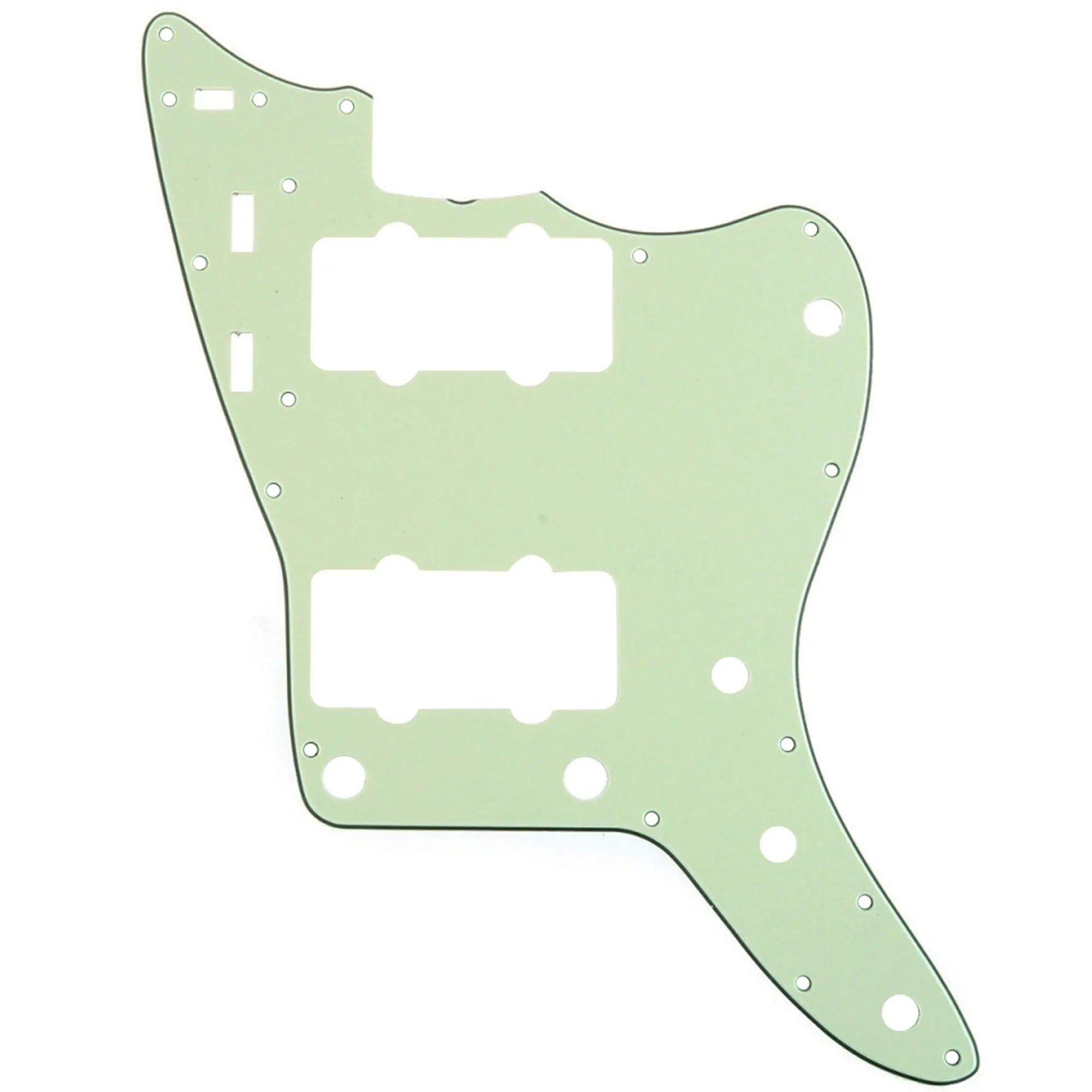 musiclily pro 13 hole guitar pickguard for usa vintage 60s jazzmaster and sq classic vibe 3ply 4ply mx1391p, mint green