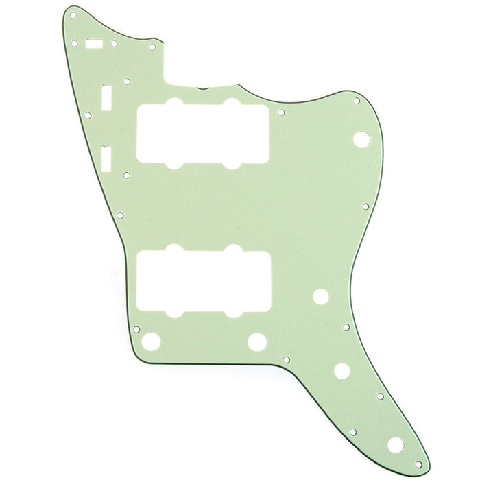 musiclily pro 13 hole guitar pickguard for usa vintage 60s jazzmaster and sq classic vibe 3ply 4ply mx1391p, mint green