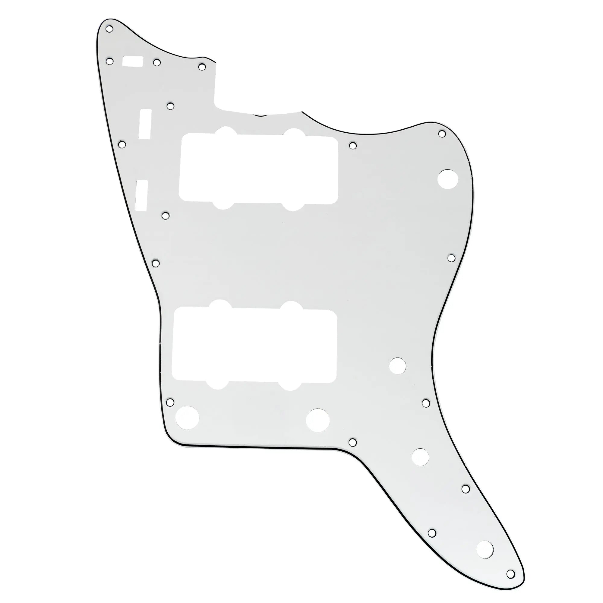 musiclily pro 13 hole guitar pickguard for usa vintage 60s jazzmaster and sq classic vibe 3ply 4ply mx1391p, white