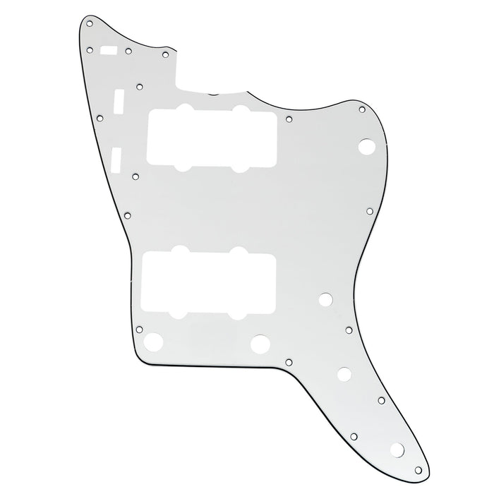 musiclily pro 13 hole guitar pickguard for usa vintage 60s jazzmaster and sq classic vibe 3ply 4ply mx1391p, white