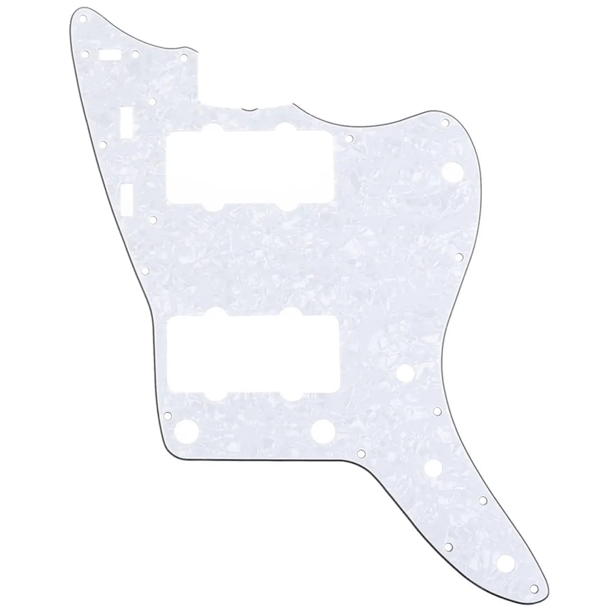 musiclily pro 13 hole guitar pickguard for usa vintage 60s jazzmaster and sq classic vibe 3ply 4ply mx1391p, white pearl