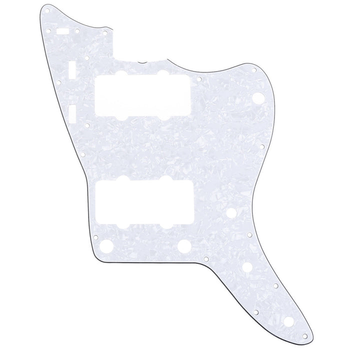 musiclily pro 13 hole guitar pickguard for usa vintage 60s jazzmaster and sq classic vibe 3ply 4ply mx1391p, white pearl