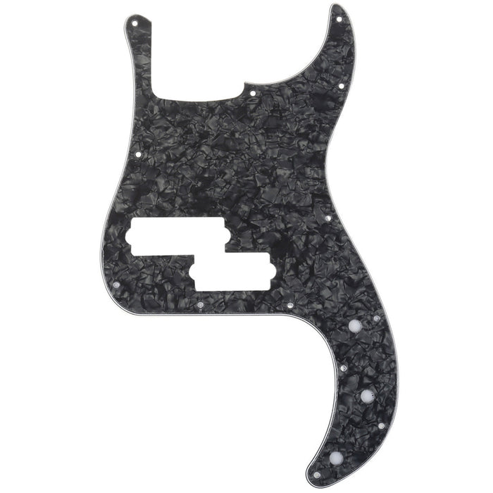 musiclily pro 5 string 13 hole contemporary p bass pickguard for fender mexican precision bass 3ply 4ply mx1396p, black pearl