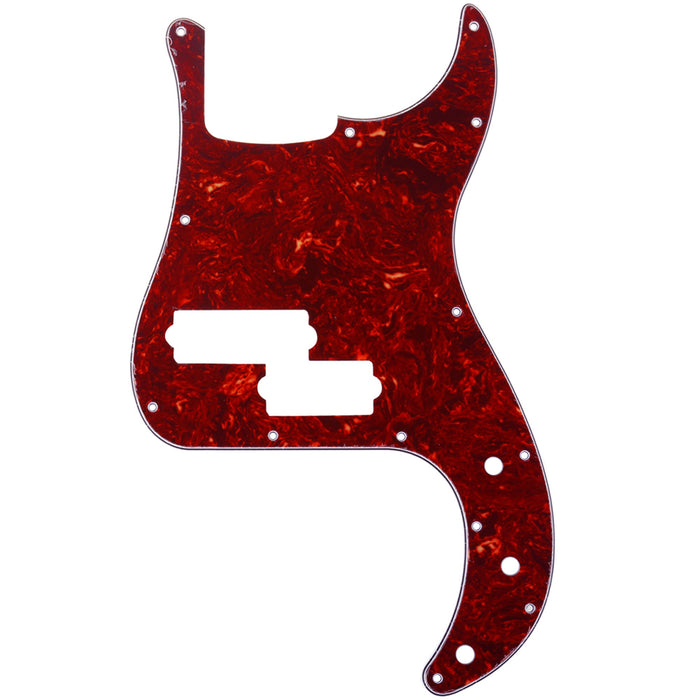 musiclily pro 5 string 13 hole contemporary p bass pickguard for fender mexican precision bass 3ply 4ply mx1396p, vintage tortoise
