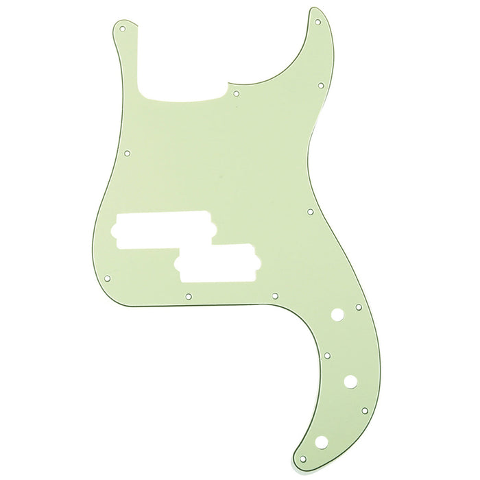 musiclily pro 5 string 13 hole contemporary p bass pickguard for fender mexican precision bass 3ply 4ply mx1396p, mint green