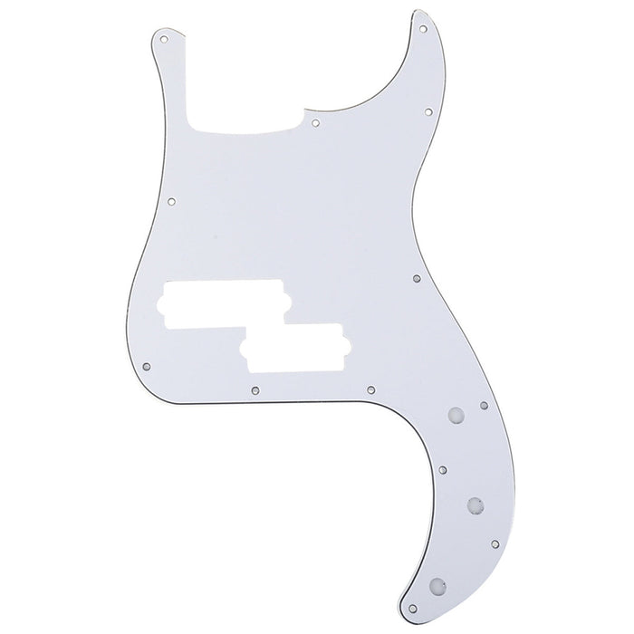 musiclily pro 5 string 13 hole contemporary p bass pickguard for fender mexican precision bass 3ply 4ply mx1396p, white