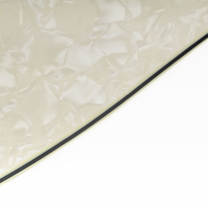 Musiclily Pro 13-Hole P Bass Pickguard for MIJ Fender Japan 4-String Precision Bass, 4Ply Aged White Pearl