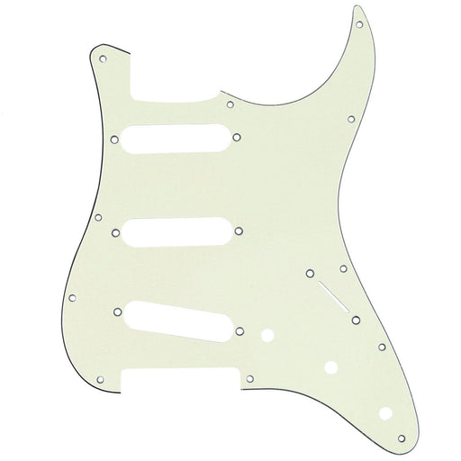 musiclily pro 11 hole 72 or 64 strat sss guitar pickguard for mij japan stratocaster 3ply 4ply mx1409p, mint ivory color
