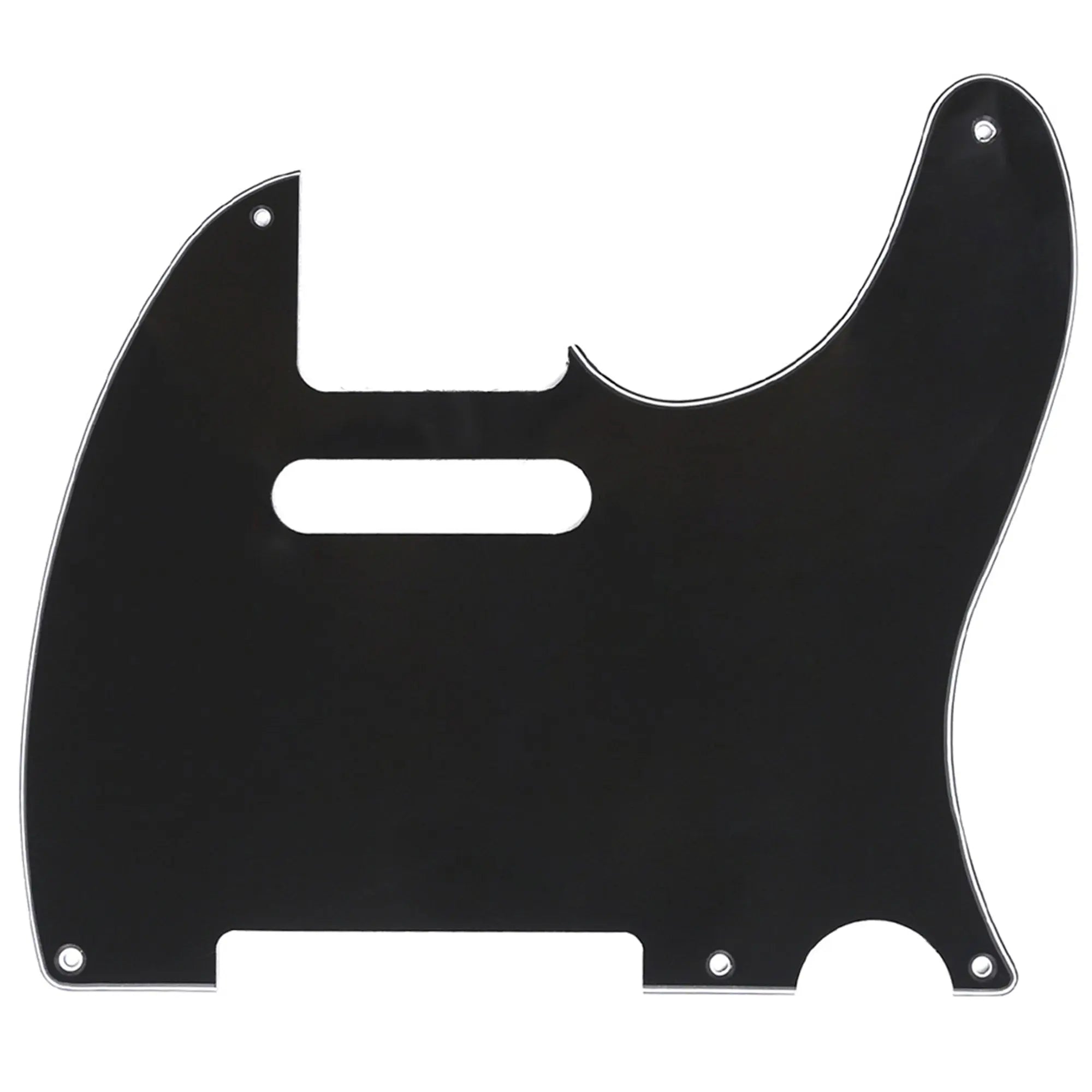 musiclily pro 5 hole vintage tele pickguard for fender american mexican made standard telecaster style electric guitar 1 3 4 ply mx1410p, black
