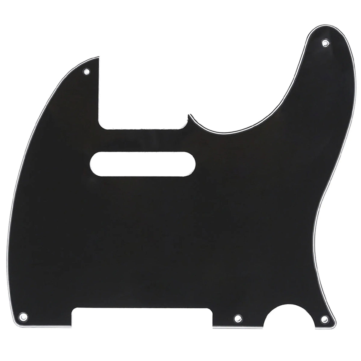 musiclily pro 5 hole vintage tele pickguard for fender american mexican made standard telecaster style electric guitar 1 3 4 ply mx1410p, black