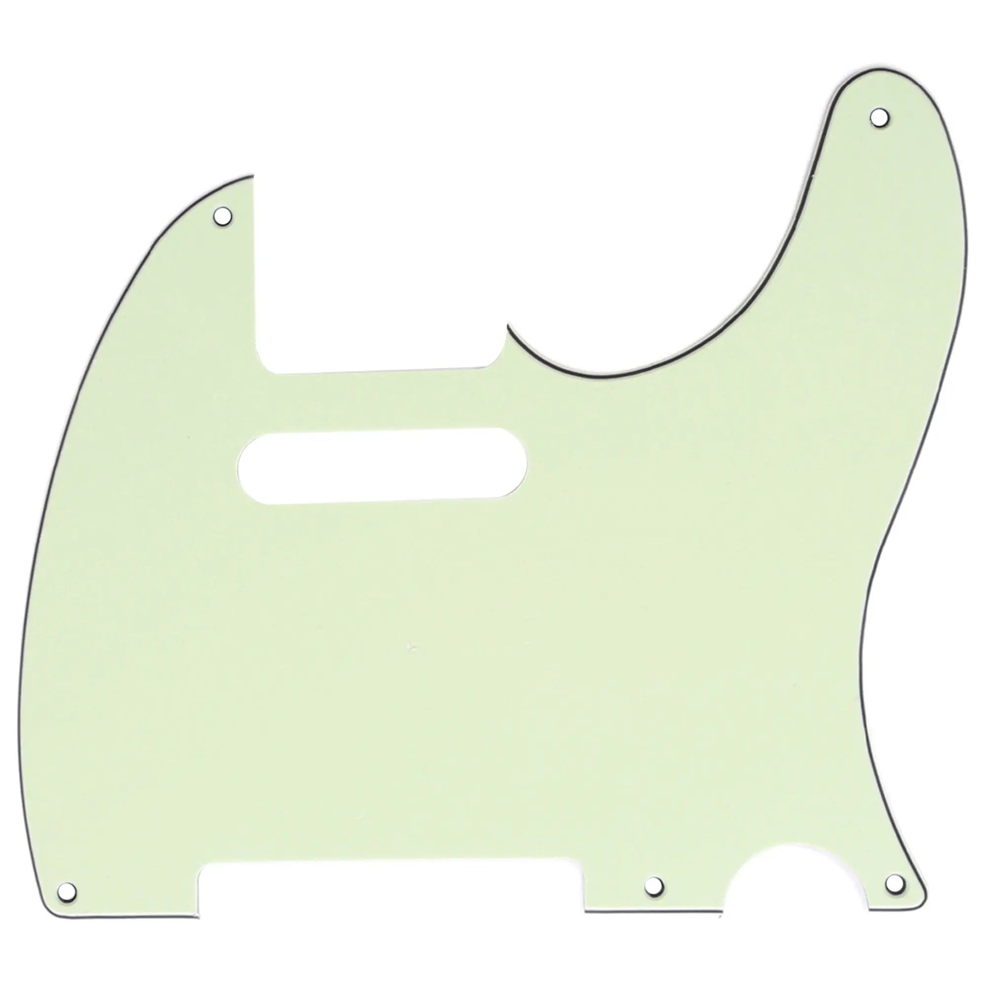 musiclily pro 5 hole vintage tele pickguard for fender american mexican made standard telecaster style electric guitar 1 3 4 ply mx1410p, mint green